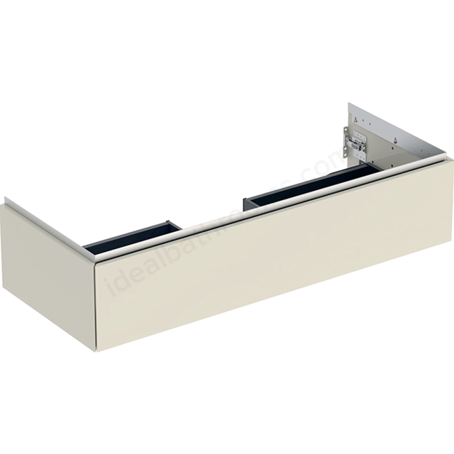Geberit One 1200mm 1 Drawer Washbasin Unit - Gloss Sand Grey