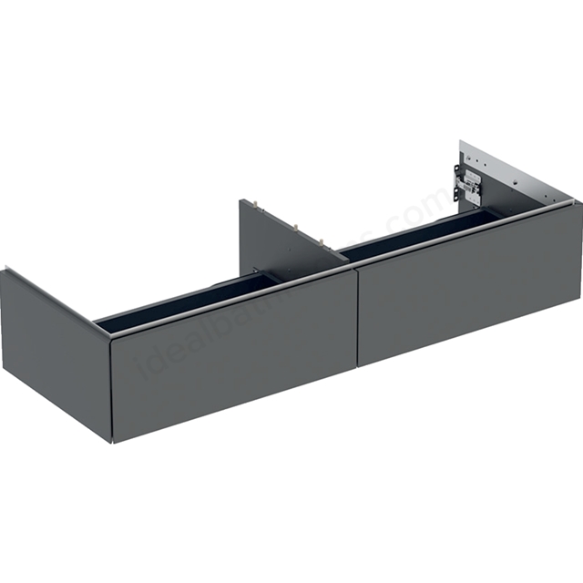 Geberit One 1350mm 2 Drawer Washbasin Unit - Matt Lava