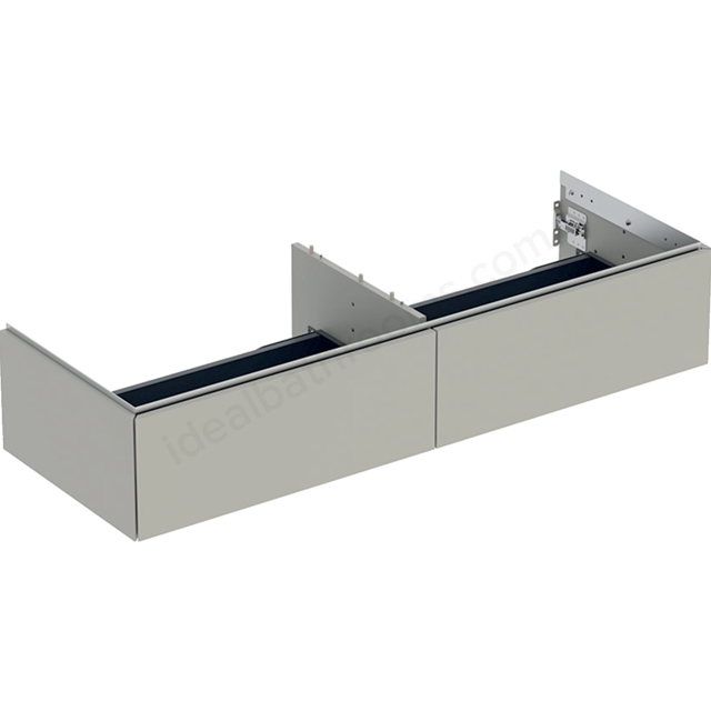 Geberit One 1350mm 2 Drawer Washbasin Unit - Matt Griege