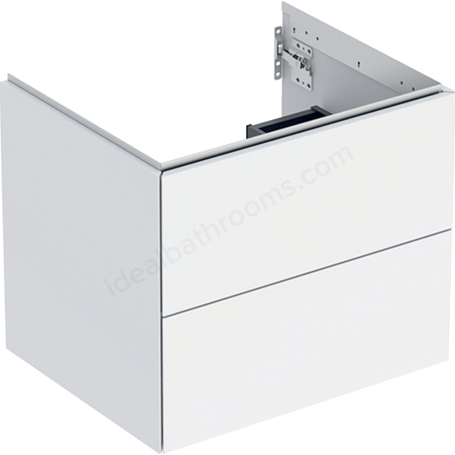 Geberit One 600mm 2 Drawer Washbasin Unit - Matt White