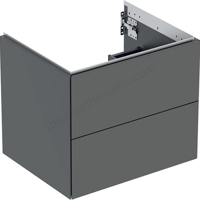 Geberit One 600mm 2 Drawer Washbasin Unit - Matt Lava