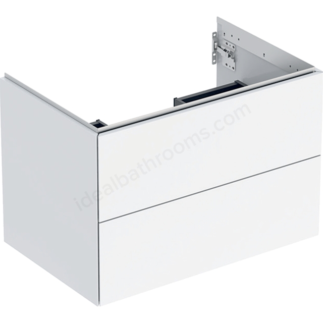 Geberit One 750mm 2 Drawer Washbasin Unit - Gloss White