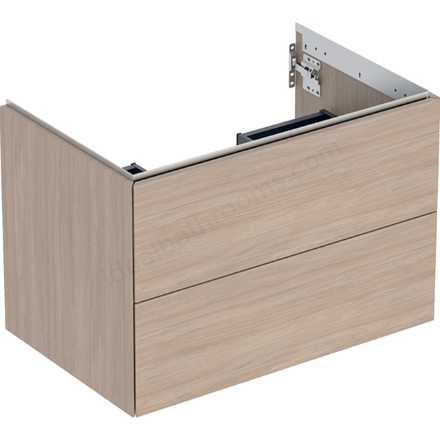 Geberit One 750mm 2 Drawer Washbasin Unit - Oak