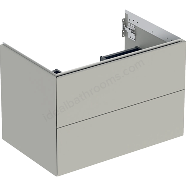 Geberit One 750mm 2 Drawer Washbasin Unit - Matt Greige