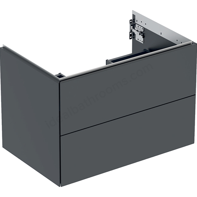 Geberit One 750mm 2 Drawer Washbasin Unit - Matt Black