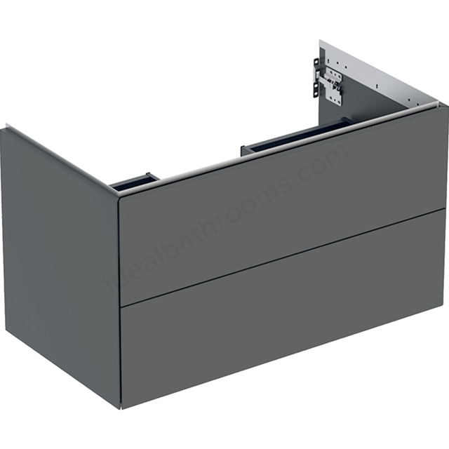 Geberit One 900mm 2 Drawer Washbasin Unit - Matt Lava