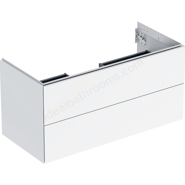 Geberit One 1050mm 2 Drawer Washbasin Unit - Gloss White