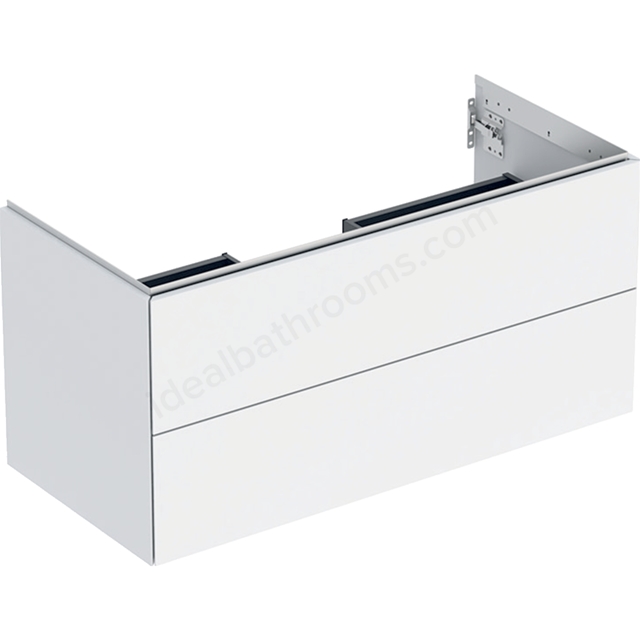 Geberit One 1050mm 2 Drawer Washbasin Unit - Matt White