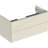 Geberit One 1050mm 2 Drawer Washbasin Unit - Gloss Sand Grey