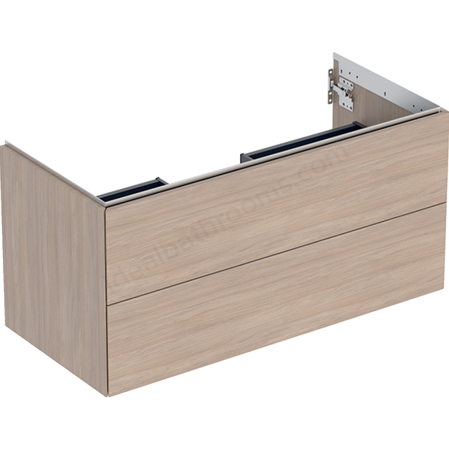 Geberit One 1050mm 2 Drawer Washbasin Unit - Oak