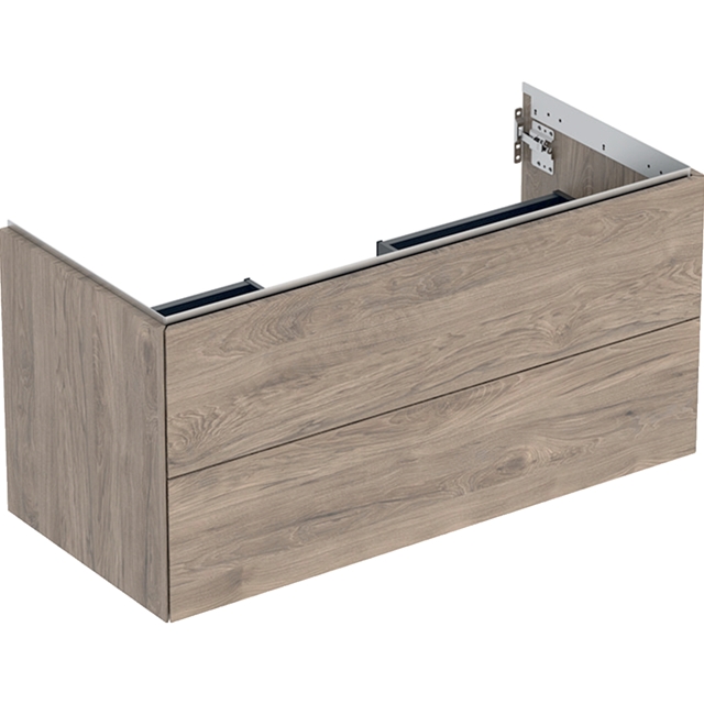 Geberit One 1050mm 2 Drawer Washbasin Unit - Hickory