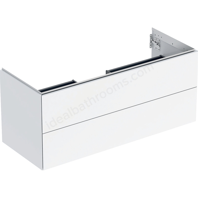 Geberit One 1200mm 2 Drawer Washbasin Unit - Gloss White