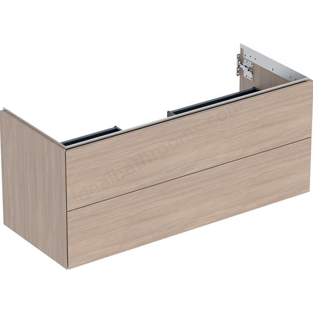 Geberit One 1200mm 2 Drawer Washbasin Unit - Oak