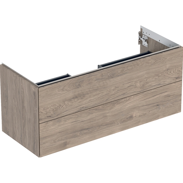 Geberit One 1200mm 2 Drawer Washbasin Unit - Hickory