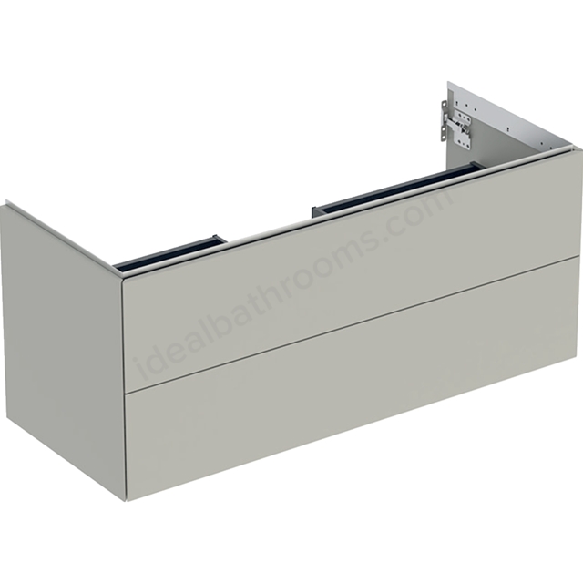 Geberit One 1200mm 2 Drawer Washbasin Unit - Matt Greige