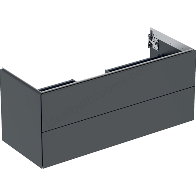 Geberit One 1200mm 2 Drawer Washbasin Unit - Matt Black