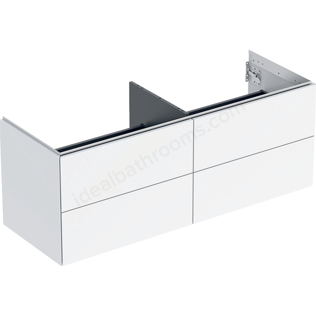 Geberit One 1350mm 4 Drawer Washbasin Unit - Gloss White