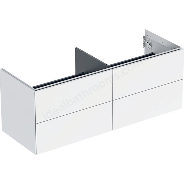 Geberit One 1350mm 4 Drawer Washbasin Unit - Matt White