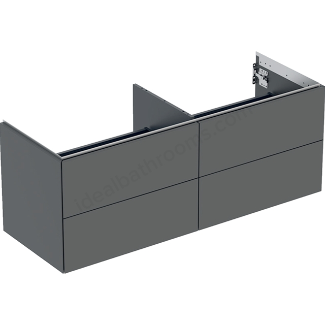 Geberit One 1350mm 4 Drawer Washbasin Unit - Matt Lava