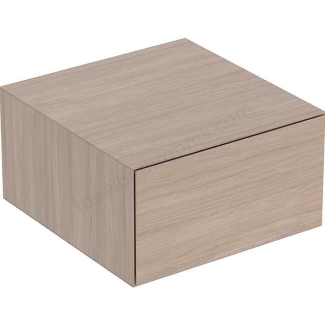 Geberit One 450mm 1 Drawer Low Cabinet - Oak