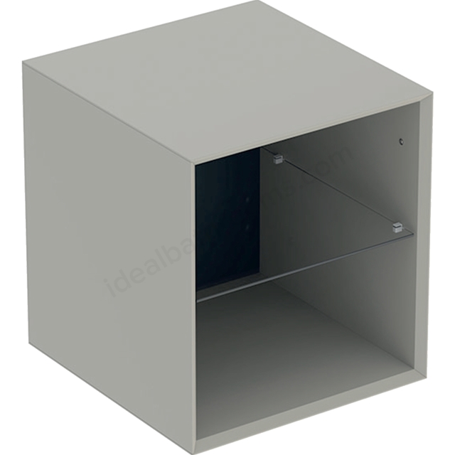 Geberit One 450mm Open Fronted Low Cabinet - Matt Greige