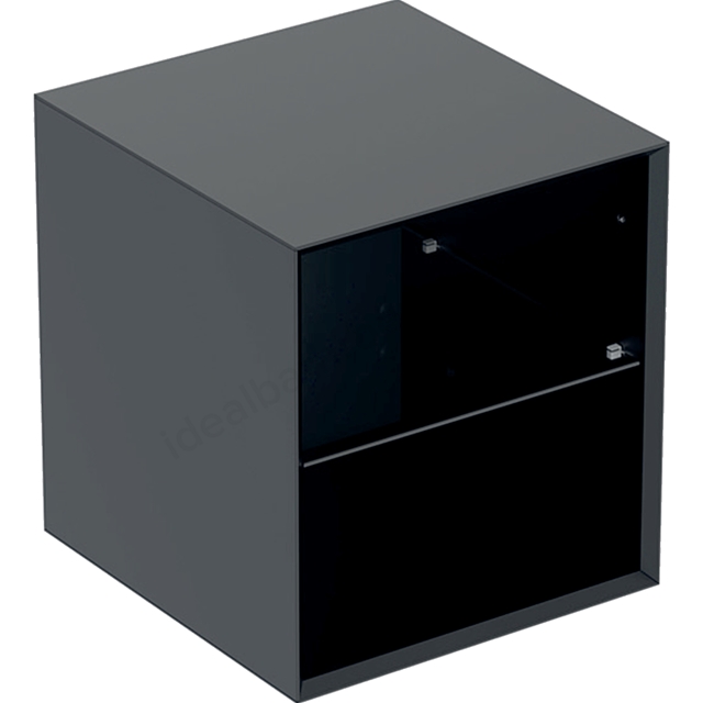 Geberit One 450mm Open Fronted Low Cabinet - Matt Black