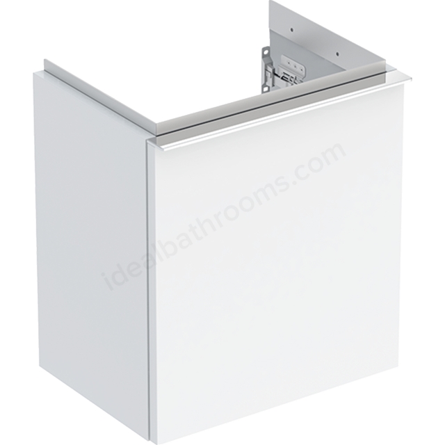Geberit iCon Handrinse Basin Cabinet 1 Door RH 380mm White Gloss Body/Gloss Chrome Handle