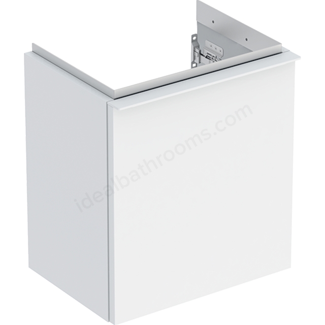 Geberit iCon Handrinse Basin Cabinet 1 Door RH 380mm White Matt Body/White Matt Handle