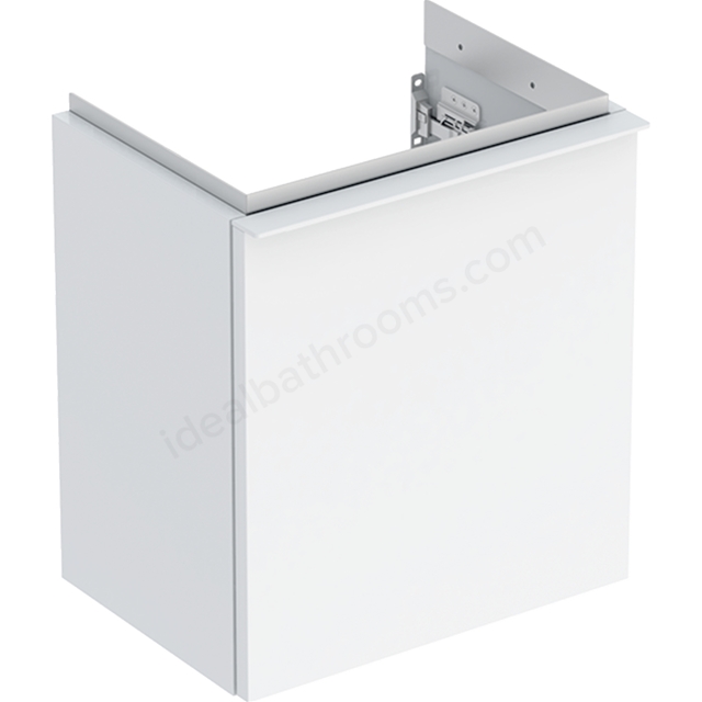 Geberit iCon Handrinse Basin Cabinet LH 1 Door 380mm White Gloss Body/White Matt Handle