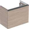 Geberit iCon Handrinse Basin Cabinet 1 Drawer 530mm  Oak Wood-Texture Body/Lava Matt Handle