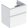 Geberit iCon Washbasin Cabinet 2 Drawer 600mm  White Gloss Body/White Matt Handle