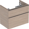 Geberit iCon Washbasin Cabinet 2 Drawer 750mm  Oak Wood-Texture Body/Lava Matt Handle