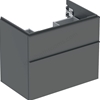 Geberit iCon Washbasin Cabinet 2 Drawer 750mm  Lava Matt Body/Lava Matt Handle