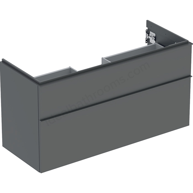 Geberit iCon Washbasin Cabinet 2 Drawer 1200mm  Lava Matt Body/Lava Matt Handle
