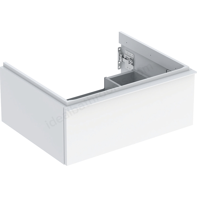 Geberit iCon Washbasin Cabinet 1 Drawer 600mm  White Gloss Body/White Matt Handle