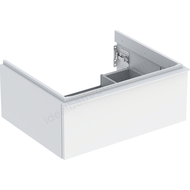 Geberit iCon Washbasin Cabinet 1 Drawer 600mm  White Matt Body/White Matt Handle