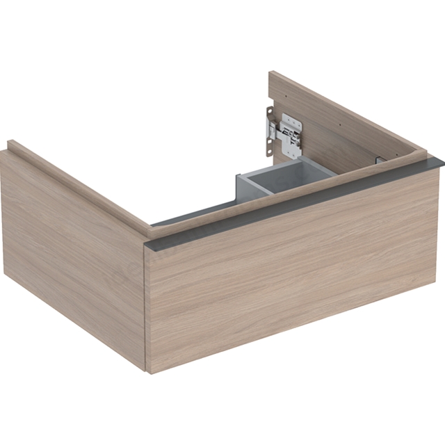 Geberit iCon Washbasin Cabinet 1 Drawer 600mm  Oak Wood-Texture Body/Lava Matt Handle