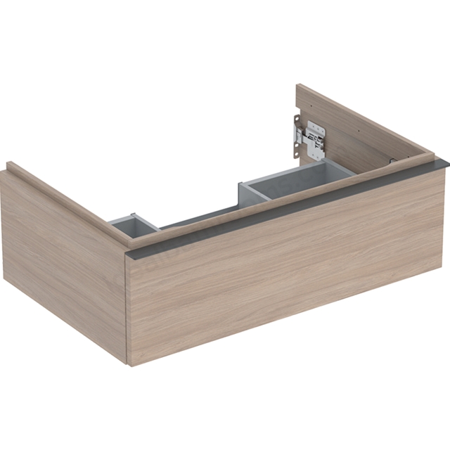 Geberit iCon Washbasin Cabinet 1 Drawer 750mm  Oak Wood-Texture Body/Lava Matt Handle