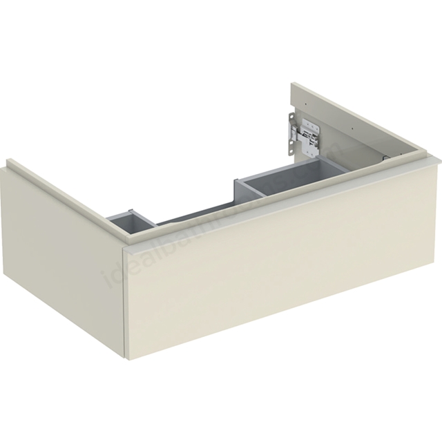 Geberit iCon Washbasin Cabinet 1 Drawer 750mm  Sand-Grey Gloss Body/Sand-Grey Matt Handle