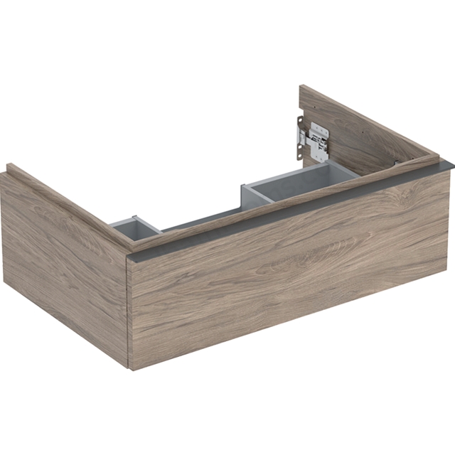 Geberit iCon Washbasin Cabinet 1 Drawer 750mm  Hickory Wood-Texture Body/Lava Matt Handle