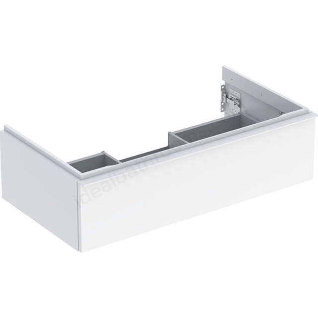 Geberit iCon Washbasin Cabinet 1 Drawer 900mm  White Gloss Body/White Matt Handle