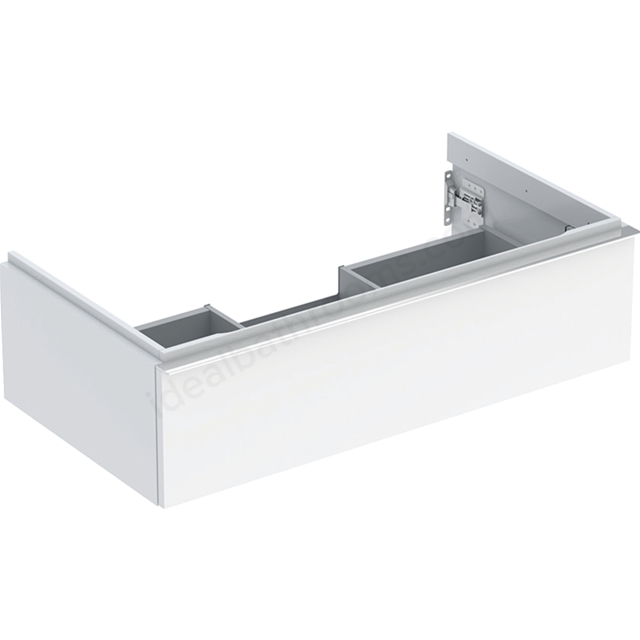 Geberit iCon Washbasin Cabinet 1 Drawer 900mm  White Gloss Body/Gloss Chrome Handle