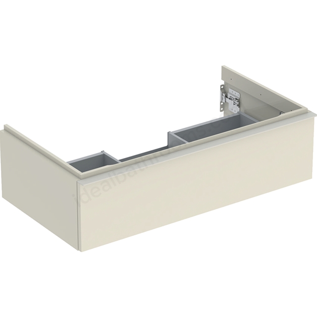 Geberit iCon Washbasin Cabinet 1 Drawer 900mm  Sand-Grey Gloss Body/Sand-Grey Matt Handle