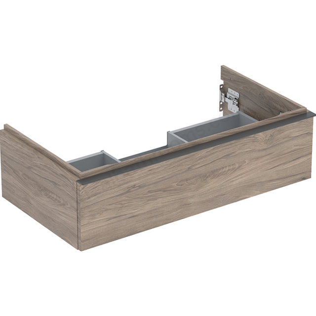 Geberit iCon Washbasin Cabinet 1 Drawer 900mm  Hickory Wood-Texture Body/Lava Matt Handle