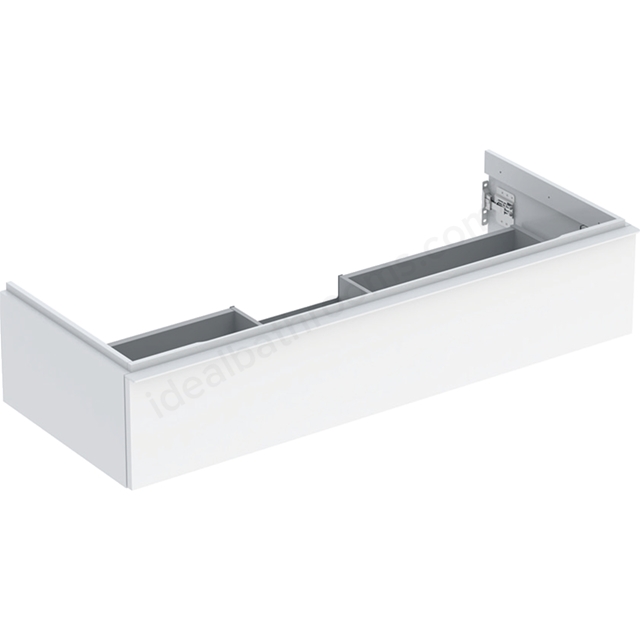 Geberit iCon Washbasin Cabinet 1 Drawer 1200mm  White Gloss Body/White Matt Handle