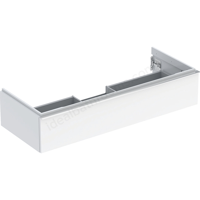 Geberit iCon Washbasin Cabinet 1 Drawer 1200mm  White Gloss Body/Gloss Chrome Handle