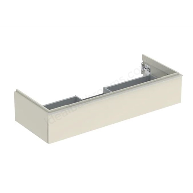 Geberit iCon Washbasin Cabinet 1 Drawer 1200mm  Sand-Grey Gloss Body/Sand-Grey Matt Handle
