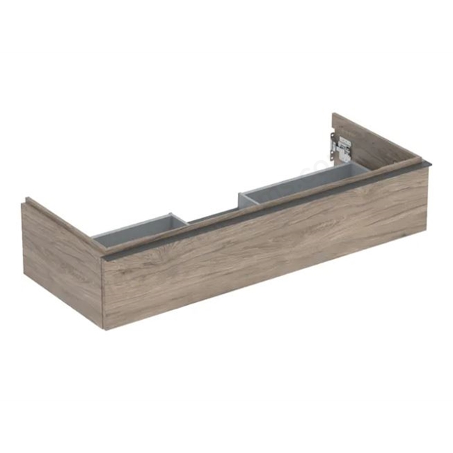 Geberit iCon Washbasin Cabinet 1 Drawer 1200mm  Hickory Wood-Texture Body/Lava Matt Handle