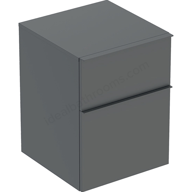 Geberit iCon 2 Drawer Low Cabinet 450mm   Lava Matt Body/Lava Matt Handle