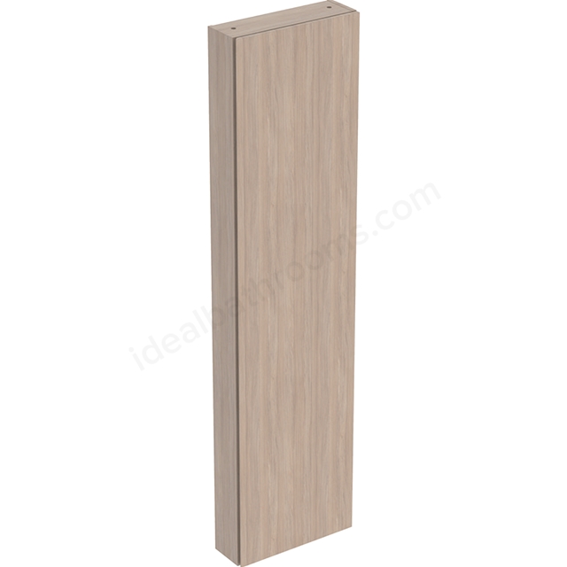 Geberit iCon 1 Door Tall Cabinet 450mm Internal Mirror  Small Projection/Oak/Wood Texture